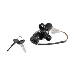Deutsche High Performance Ignition Switch Lock Set Fit For Bajaj XCD-125 / XCD-135 / Pulsar 135 / Pulsar 150 UG4 / UG4.5 (2 Wires), Lock Set with 2 Keys | 2 PIN image 1
