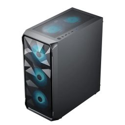 METHEI® Gaming Desktop Computer, (Core i5-12400F 4.40GHz, /16 GB DDR4 RAM, /512 GB NVMe SSD, /4 GB GT 1030 Graphics Card, /RGB Cabinet, /Win 11,MS Office 21 Trial) image 1