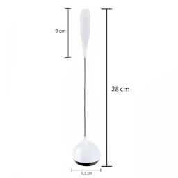 MeeTo Desk LED Lamp, Modern Swing Arm Desk Light, Eye Caring Table Lamp, for Reading, Study, Home & Office, White LED Color, Random Body Color - Pack of 1 [3 AAA Battery Powered(Not Included)] image 2