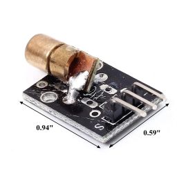 TECHTONICS Laser sensor Module 650nm 6mm 5V 5mW Red Laser Dot Diode KY-008 Compatible with UNO MEGA 2560 (Pack of 10) image 5