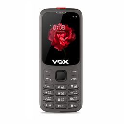 Vox V11 Keypad Mobile with King Talker, Auto Call Recording & Contact Icon (1.8 Inch, Dual Sim Multimedia) (Brick Red) image 1