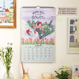 Mindful Reflections Wall Calendar 2025 (New Illustrations) by The Spring Palette | Theme – Personal Growth and Self-Care | 10" x 16" large size wall calendar | Notes, scheduling and planning image 3