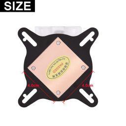 Water Cooling Block, GPU Water Block, Practical Convenient Copper Base 15.7 * 15.7 * 1.2 Inch 40MM for Desktop Computer image 1