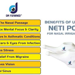 Jal Neti Pot Plastic White Color 200ml (Pack of 2) For Nasal Wash & Sinus [Economy - Light Weight Jala Neti Pot] image 2