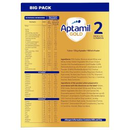 Aptamil Gold Infant Formula Milk Powder for Babies - Stage 2 (6-12 Months) - with Prebiotics and DHA - 1.2 kgs - Large Pack image 4