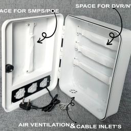 PVC CCTV DVR/NVR/POE Switch and SMPS Rack with Power Socket and Cable Ideal for 4 and 8 Channel DVR and NVR Setup image 2