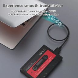 Etzin 2.5" External Hard Drive Enclosure, SATA III to USB Type-C for HDD/SSD - Tool Free Installation, Transparent Design, Supports UASP and up to 4TB (USB 3.0-ENCLOSER) image 2