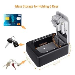 Suptikes Large Key Lock Box with Resettable Combination| Portable Waterproof Wall Mount Lockbox for Outdoor Use | Secure Key Storage Safe for Home, Office, Door Handle (Silver, 1 Pack) image 1
