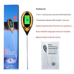 4 in 1 Soil Ph Tester Moisture Meter Digital Soil Tester Meter for Indoor & Outdoor Gardening Water Soil Testing Machine with Sensor Prob & Hydroponic Clear Set Home & Garden Plants image 3