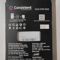 Consistent 2.5" 128GB SSD with SATA III Interface, 6Gb/s | Read/Write Speed Upto - 570/500 MB/s | Quad Channel Controller Compatible with PC and Laptop | 5 Years Warranty.(CTSSD128S6) image 2