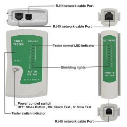 Plan4Buy Rj45 And Rj11 Network Cable Tester,Red image 1