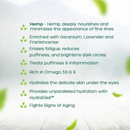 Hampa Hemp Youthful Eyes Elixir, Erase Fatigue, Reduce Under-Eye Puffiness, and Brighten Dark Circles and Fine Lines, With Hemp, and Ayurvedic Herbs, No Harmful Chemicals, Ayurvedic, 15 ml Roll-on image 3