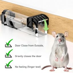 Big Rat Trap cage for Mouse - No Kill Reusable Catch and Release Smart Catcher for Home (1) image 3