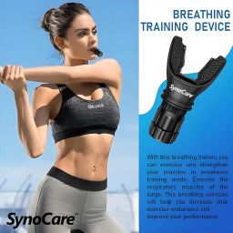 Synocare Breathing Trainer, Lung Capacity Exercise Device and Lung Exerciser for Respiratory Muscle Exercise image 1