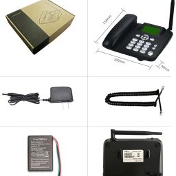 Drumstone (𝐒𝐭𝐞𝐚𝐥 𝐭𝐡𝐞 𝐃𝐞𝐚𝐥 𝐰𝐢𝐭𝐡 𝟏𝟎 𝐘𝐞𝐚𝐫𝐬 𝐖𝐚𝐫𝐫𝐚𝐧𝐭𝐲) Wireless GSM Desktop Phone with SIM Support, Landline for Home & Office, Wall-Mountable image 1