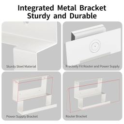 Starlink Gen 3 Mount, All in One Wall Mount for Starlink Standard Router and Power Supply, Space-Saving Metal Mounting Kit for Starlink V3 & Gen 3 Standard Router image 1