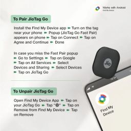 JioTag Go Tracker for Android, Millions of Android Phones Worldwide Help Track Your Keys, Wallets, Luggage, Bikes, India's only Google Find My Device Certified Tracker, No SIM Subscription Needed image 5