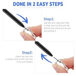 ZORBES® Compatible with Samsung Galaxy Tab S9/S10 Series, 8Pcs Replacement Nibs for S Pen, with 2Pcs Metal Tips & 6 POM Tips, with Tong Tool, Universal Nib Sets for S10+/S10 ultra/S9/S9 Ultra/S9 Plus image 5