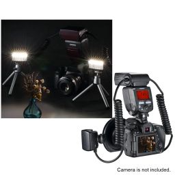 Yongnuo YN24EX TTL Macro Ring Flash/LED Macro Flash Speedlite with 2 PCS Flash Head and 4 PCS Adapter Rings for Canon (Black) image 2
