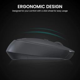 Portronics Toad 23 Wireless Optical Mouse with 2.4GHz, USB Nano Dongle, Optical Orientation, Click Wheel, Adjustable DPI(Black) image 5