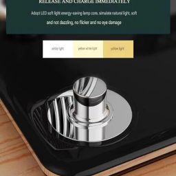 LED 4 in 1 Desk Lamps for Home Office, Wireless Charger Small Desk Lamp with Bluetooth Speaker, Touch Lamps for nightstand, Reading Night Light with Alarm Clock,Dimmable,Side Table Lamp image 5