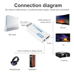 Power prime Wii To Hdmi Adapter,Wii To Hdmi Converter,Wii Hdmi Adapter With 3.5Mm Audio Jack&1080P 720P Hdmi Output Compatible With All Wii Display Modes ( Hdmi Cable Included) image 3