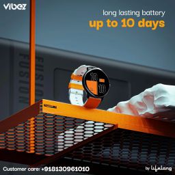 Vibez by Lifelong Fusion Smart Watch for Men & Women, 1.39" HD Display,360 * 360 Pixels,550 Nits,BT Calling Smartwatch, Heart Rate Monitoring, Spo2, IP67, Multi Sports Mode (Vbsw2268, Orange & Black) image 5
