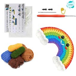 LitVibes DIY Crochet Kits Beginners Art & Craft Set Crochet Needles, Tools & Accessories, with Step-by-Step Tutorial Video, DIY Birthday Return Gift Easy to Learn Knitting Activity - Rainbow Design image 2
