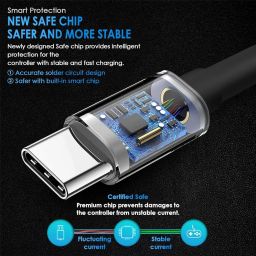 GEEKRIA QuickFit Console Charging Cable, Charger Cord for PS5 Dualsense Controller, Y-Splitter USB C Fast Charger Cable, 2 in 1 Multiple Charger Cord for Playstation 5 / Xbox Series X (10FT) image 1