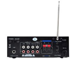 Bluetooth Mini Blue Series Home Audio Amplifier - Compact Desktop Home Theater Stereo Amplifier Receiver with USB Charge Port | Pager & Mixer Karaoke Modes | Mic Input (40 Watt x 2) | Pyle PTA22BT image 3