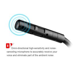 Drumstone (Exclusively 𝟭𝟬+𝟱 Year Warranty USB Desktop Microphone, Plug & Play Condenser, Computer, Laptop, Mac, PS4 Mic LED Indicator -360 Gooseneck Design image 1