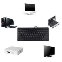 Spanish Keyboard, Wired Mini Portable Spanish Keyboard USB Interface for Desktop Computer Ultra-thin 78 Keys, Ultra-thin Mini USB Wired Keyboard image 3