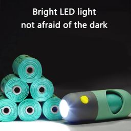 Amso Portable Disposable Baby Diaper Nappy Garbage Bag With Led Flashlight ((Only 6 Multi Color Garbage Roll, 90 Count) image 3