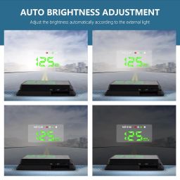 Liiiyuan Head Up Display H1, Car Compass, Windshield Speedometer Projector, Iterative Upgrade, GPS Digital Speedometer for All Cars, Multi-Function Display image 2