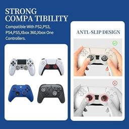 FITVERT PS5 Thumb Grips Rocker Cap Non Slip Luminous Joystick Button Cover for PS5 PS4 Xbox Series X 360 Controller Accessories - 4 Pcs image 3