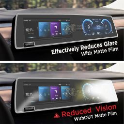 Matte Touch Screen Guard For MAHINDRA XUV700 2024 AX3 AX5 AX7 || 10.25 Inch Dual Touchscreen Protector || XUV 700 2021 - Running Car Display Accessory [Not Tempered Glass] image 1