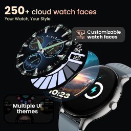 Boult Newly Launched Dire Smartwatch 1.38'' 2.5D Curved HD Display, BT Calling, 500 Nits Brightness, IP67, 250+ Watchfaces, 120+ Sports Modes, AI Voice Assistant, SpO2 Monitoring (Denim Blue) image 3