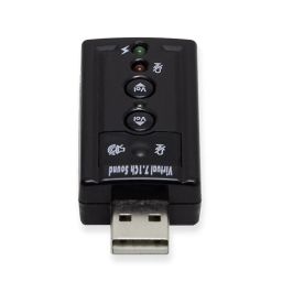 Virtual 7 Surround Sound USB External Adapter for Windows Mac Linux Audio Dongle CMedia Chip SD-CM-UAUD71 image 1