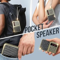 Fire Turtle M7 Pocket Blast FM Radio with Bluetooth Speaker with Powerful Sound, 6w-12 Hours (Tupe C Charging) and Number Pad (AUX, SD Card, USB Input (AUX, SD Card, USB Input) (Green, 2.0 Channel) image 2