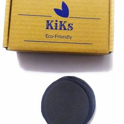 Kiks Bamboo Reusable Charcoal Make up Removing Pads // Triple Layered Facial Cleansing Pads // Eco-Friendly Set Of 5 Pads image 3