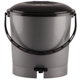 NEXTPRO Plastic Step on Pedal Dustbin With Handle | Solid Color & Durable Plastic Material | Size 24 x 24 x 23 | Capicity 7 Litre (Grey) image 3