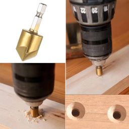 Fapiwen High Speed Steel Countersink Drill Bit Set, Metal Countersink Bit, 6 Piece In 1 Set Hexagonal Shank Chamfer For Wood Metal Working Chamfer And Deburring image 3