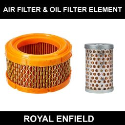 Haran Air Filter & Oil Filter Compatible For Royal Enfield Bullet/Classic/Electra & Thunderbird (All 350cc Models) image 1