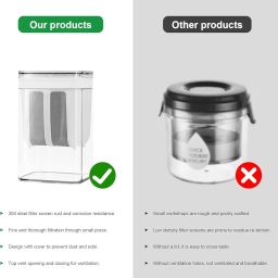 Attilio Greek Yogurt Maker Strainer, 1100ml Fine Mesh Strainer With Lid, Multifunctional Filter, Curd Maker for Home, Cheese, 11 x 9 x 18 Centimeters, White image 4