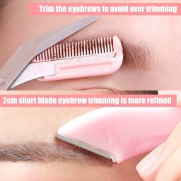 Sweetpea.Fx� Mini Brow Class Cutting Scissors Easy-to-use Eyebrow Trimmer with Comb Cutting Scissors Eyebrow Trimming Tool image 5