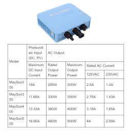 Solar Micro Inverter, 120V 230V WiFi Solar Grid Tie Inverter IP65 Waterproof, MPPT Pure Sine Waving Inverter Input 20V-60V Output 80V-280V, Automatic Recognition (500W) image 5