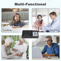 GLCONN Wireless Intercom System for Home - 10 Channel 3 Privacy Code, 1.1 Mile Range Room to Room Communication - 2 Pack image 2