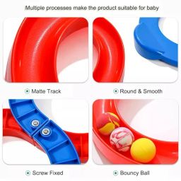 Maproline® 8 Shape Infinite Loop Interaction Balancing Track Toy Creative Track with 2 Bouncing Balls for Kids, Best Hand-Eye Coordination Developing Indoor Games for Kids - Multicolor image 3