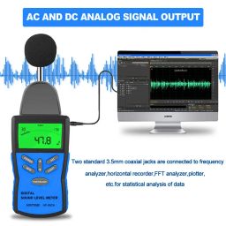 Decibel Meter, Digital Sound Level Meter AP-882A Sound Monitor Tester Range from 30-130dB, Digital Decibel Meter with LCD Backlight/Max Hold/Sensitivity Adjustment and dBA/C Switch (Battery Included) image 3