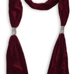 Velvet Printed Maroon Men Dupatta-43